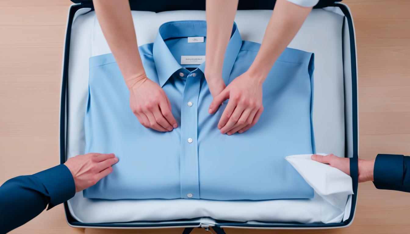 how to fold a shirt for travel